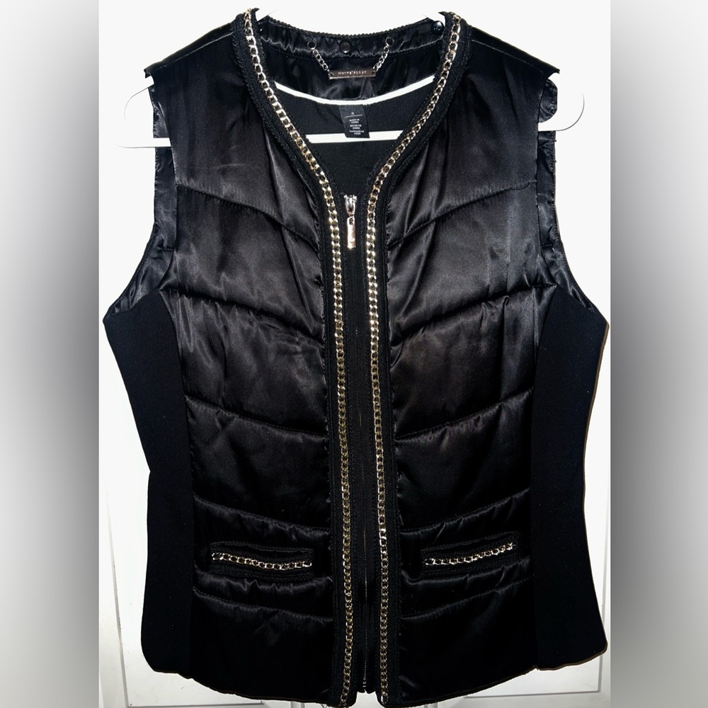 WHBM - White House Black Market  satin puffed vest size SMALL